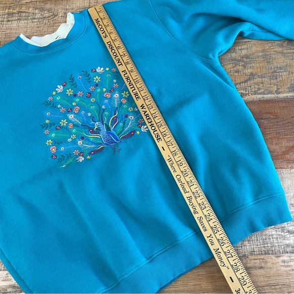 King universal Peacock Sweatshirt Size 2XL colorful grannycore - Picture 6 of 8
